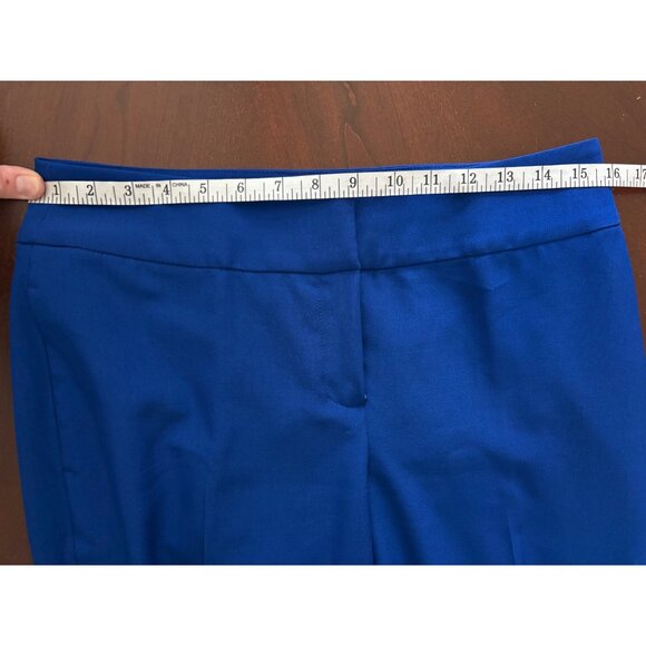 Black Label by Evan-Picone Straight-Leg Career Pants True Cobalt Blue Size 4 - Picture 7 of 11